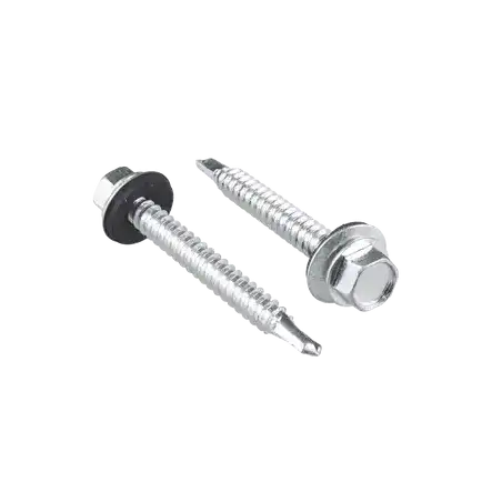 Tornillo   Pija cabeza hexagonal con rondana y punta de broca  no 14 x 1 1 2 50 piezas.