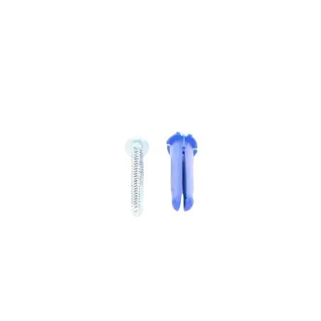 Paquete de 6 taquetes azul 2 y 6 tornillos 12mm x 2 (1105 05002)