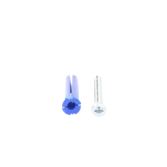 Paquete de 6 taquetes azul 2 y 6 tornillos 12mm x 2 (1105 05002)