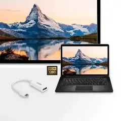 Adaptador de Mini DisplayPort a HDMI Compatible con productos Macintosh Admite sonido Dolby True HD y DTS HD Mas