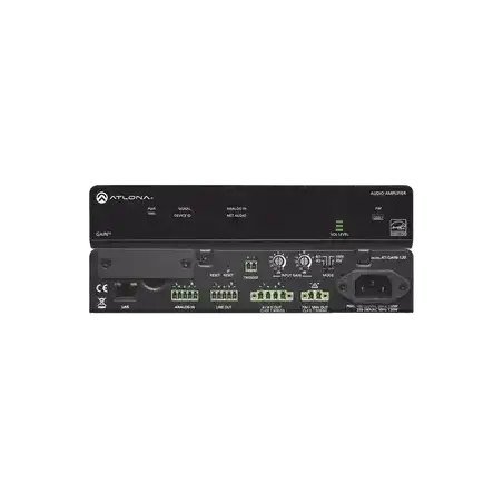 Amplificador de potencia estéreo   mono   120 Watts   Eficiente clase D   Opcional AES67 (Interfaz de audio en red D