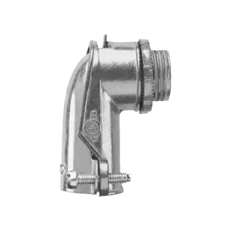 Conector curvo para tubo flexible 3 4  (19 mm)