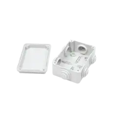 Caja de derivación de PVC Auto extinguible con 6 entradas tapa atornillada 120 x 80 x 50 mm (4.74 x 3.15 x 1.97 in)