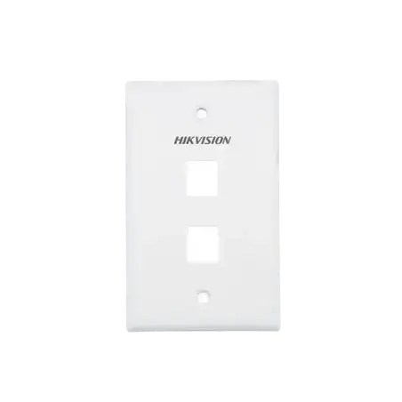 Placa de Pared (Face Plate)   2 Puertos   Color Blanco   Caja con 20 Piezas   ABS