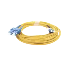 Jumper de Fibra Óptica Monomodo 9 125 LC UPC SC UPC PVC 2.0 mm Dúplex amarillo 5 metros
