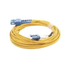 Jumper de Fibra Óptica Monomodo 9 125 LC UPC SC UPC PVC 2.0 mm Dúplex amarillo 5 metros