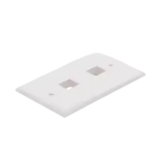 Placa de pared de 2 puertos Keystone Color Blanco