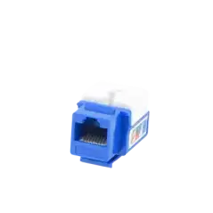 Módulo Jack Keystone Cat5e con terminación 110 (Punchdown) para faceplate Color Azul
