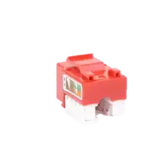 Módulo Jack Keystone Cat5e con terminación 110 (Punchdown) para faceplate Color Rojo