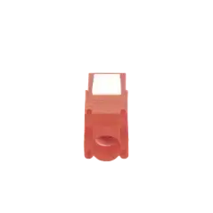 Módulo Jack Keystone Cat6 (toolless) con terminación en ángulo 180 Color Rojo Compatible con Faceplate y Patchpane