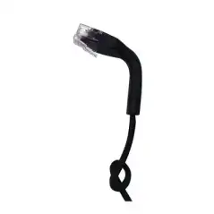 Cable de Parcheo Ultra Slim Con Bota Flexible UTP Cat6   3 m Negro Diámetro Reducido