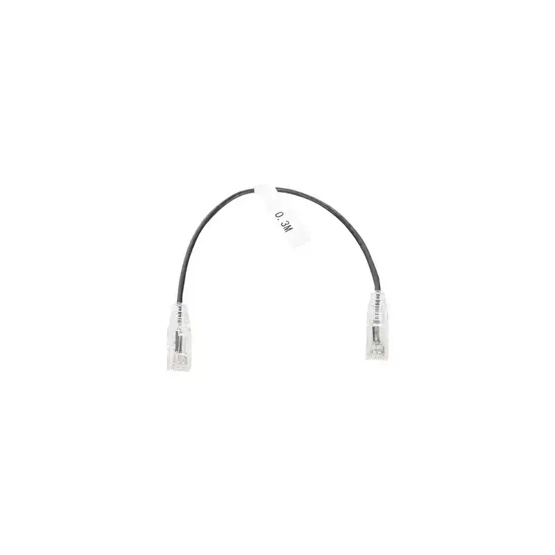 Cable de Parcheo Slim UTP Cat6 30 cm Negro Diámetro Reducido (28 AWG) Cable de Parcheo Slim UTP Cat6 30 cm Negro Diámetro Reducido (28 AWG)