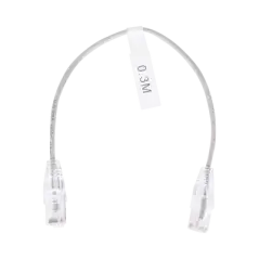 Cable de Parcheo Slim UTP Cat6 30 cm Gris Diámetro Reducido (28 AWG)