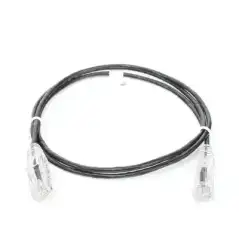 Cable de Parcheo Slim UTP Cat6   1 metro Negro Diámetro Reducido (28 AWG)