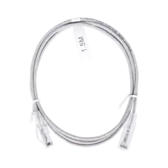 Cable de Parcheo Slim UTP Cat6   1.5 m Gris Diámetro Reducido (28 AWG)