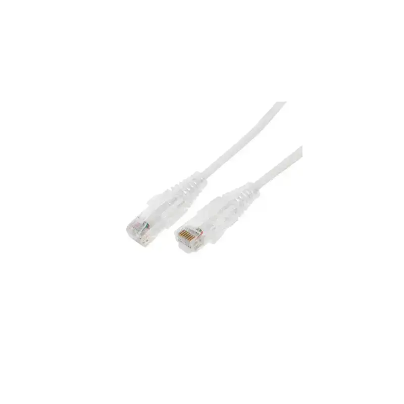 Cable de Parcheo Slim UTP Cat6A .5 m Blanco Diámetro Reducido (28 AWG) Cable de Parcheo Slim UTP Cat6A .5 m Blanco Diámetro Reducido (28 AWG)