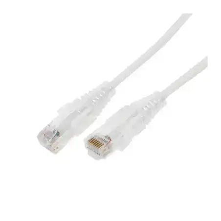 Cable de Parcheo Slim UTP Cat6A .5 m Blanco Diámetro Reducido (28 AWG)