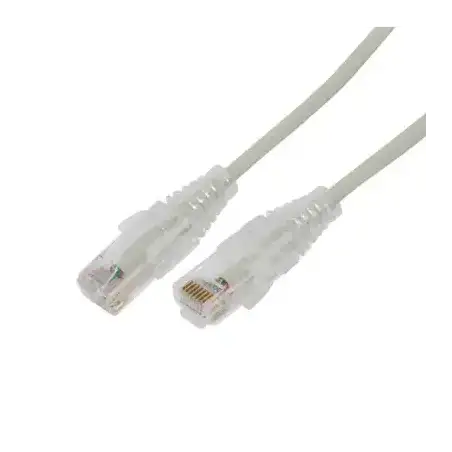 Cable de Parcheo Slim UTP Cat6A   10 m Gris Diámetro Reducido (28 AWG)