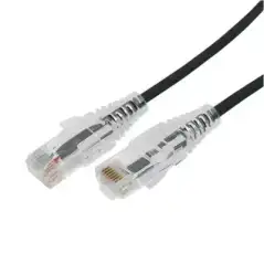 Cable de Parcheo Slim UTP Cat6A   2 m Negro Diámetro Reducido (28 AWG)