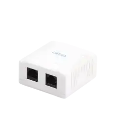 Caja de pared con 2 puertos incluye 2 jacks UTP Cat6A