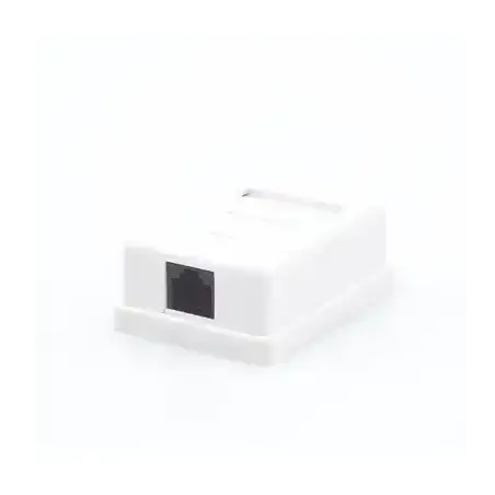Caja de pared con 1 puerto Keystone incluye Jack Cat5e