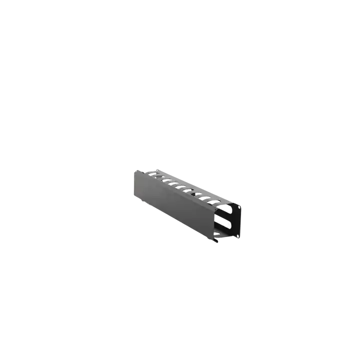 Organizador de Cables Horizontal de 2U para Rack de 19 con Cubierta Metálica Organizador de Cables Horizontal de 2U para Rack de 19 con Cubierta Metálica