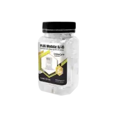Bote con 100 Piezas de Plug Modular RJ45 Cat5e sin blindaje chapado de oro a 30 micras para durabilidad extrema
