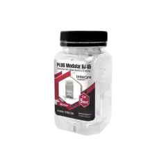 Bote con 100 Piezas de Plug Modular RJ45 Cat5e blindado chapado de oro a 30 micras para durabilidad extrema CON PIN