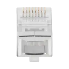 Bote con 100 Piezas de Plug Modular RJ45 Cat6 blindado chapado de oro a 30 micras para durabilidad extrema SIN PIN D|LINKEDPRO BY EPCOM|Jacks Plugs|Tecnolobit Shop