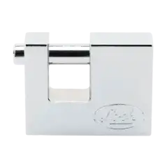 Candado para Cortina Metálica   Medida 70 mm  Acabado Cromo Satinado  Nivel de Seguridad 6   Llave Estándar.