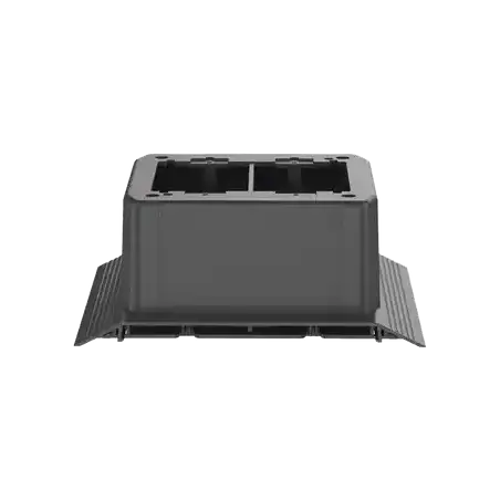 Caja de Conexión Doble Para Uso con Canaleta de Piso AFR4BCBL6 Material PVC Rígido Color Negro