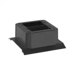 Caja de Conexión Doble Para Uso con Canaleta de Piso AFR4BCBL6 Material PVC Rígido Color Negro
