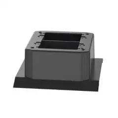 Caja de Conexión Doble Para Uso con Canaleta de Piso AFR4BCBL6 Material PVC Rígido Color Negro