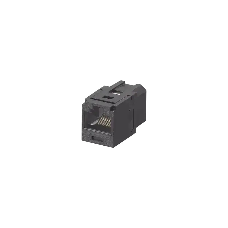 Módulo Acoplador RJ45 a RJ45 Mini Com Categoría 6 Color Negro Módulo Acoplador RJ45 a RJ45 Mini Com Categoría 6 Color Negro