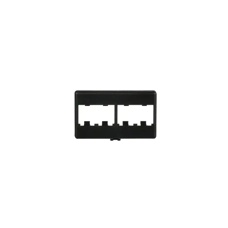 Placa de Mobiliario Modular Estándar Salidas Para 4 Puertos Mini Com Color Negro