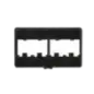 Placa de Mobiliario Modular Estándar Salidas Para 4 Puertos Mini Com Color Negro