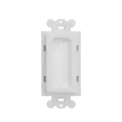 Placa de Pared Pasacables Tipo Cepillo Estándar GFCI Material ABS Color Blanco