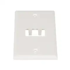 Placa de Pared Vertical Clásica Salida Para 2 Puertos Mini Com Color Blanco Mate