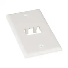 Placa de Pared Vertical Clásica Salida Para 2 Puertos Mini Com Color Blanco Mate