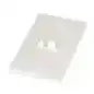 Placa de Pared Vertical Clásica Salida Para 2 Puertos Mini Com Color Blanco Mate Placa de Pared Vertical Clásica Salida Para 2 Puertos Mini Com Color Blanco Mate
