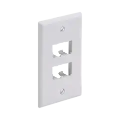 Placa de Pared Vertical Clásica Salida Para 4 Puertos Mini Com Color Blanco Mate