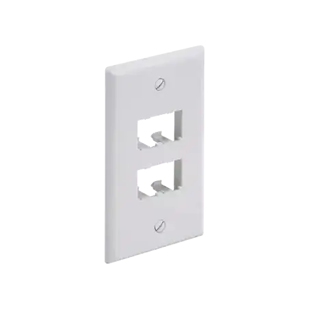 Placa de Pared Vertical Clásica Salida Para 4 Puertos Mini Com Color Blanco