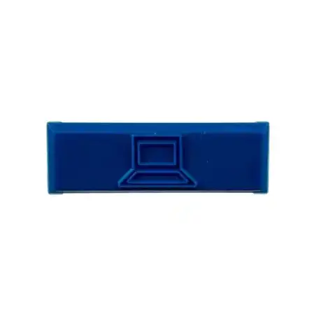 Paquete de 100 Iconos de Datos de Instalación a Presión Para Jacks Mini Com de Panduit De Plástico Color Azul