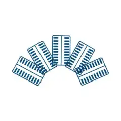 Paquete de 100 Iconos de Datos de Instalación a Presión Para Jacks Mini Com de Panduit De Plástico Color Azul|PANDUIT|Jacks Plugs