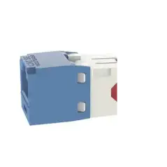 Conector Jack RJ45 Estilo TG Mini Com Categoría 5e de 8 posiciones y 8 cables Color Azul