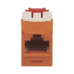 Conector Jack RJ45 Estilo TG Mini Com Categoría 5e de 8 posiciones y 8 cables Color Naranja