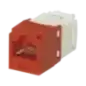 Conector Jack RJ45 Estilo TG Mini Com Categoría 6 de 8 posiciones y 8 cables Color Rojo Conector Jack RJ45 Estilo TG Mini Com Categoría 6 de 8 posiciones y 8 cables Color Rojo