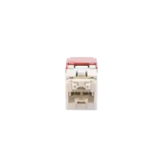 Conector Jack RJ45 Estilo TG Mini Com Categoría 6 de 8 posiciones y 8 cables Color Rojo|PANDUIT|Cables y Conectores