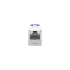 Conector Jack RJ45 Estilo TG Mini Com Categoría 6A de 8 posiciones y 8 cables Color Blanco