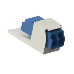 Módulo Acoplador LC Duplex para Fibra Óptica Monomodo OS1 OS2 Tipo Mini Com Color Blanco Mate